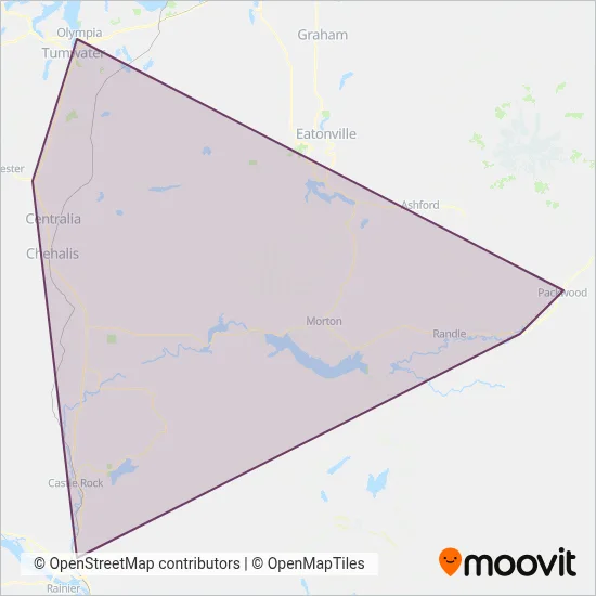 Lewis County Transit coverage area map