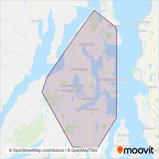 Kitsap Bus coverage area map