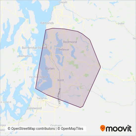 Metro coverage area map