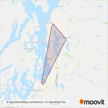 Sound Transit (Tram) coverage area map