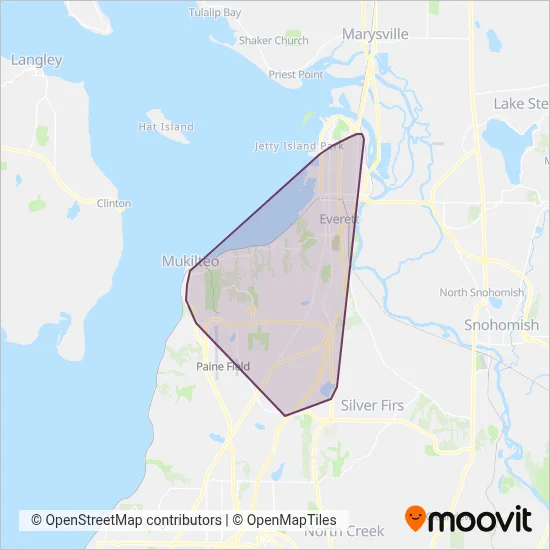 Everett Transit coverage area map
