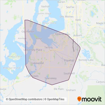 Pierce Transit coverage area map