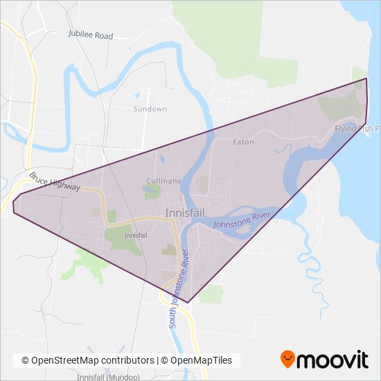 Trans North Innisfail coverage area map