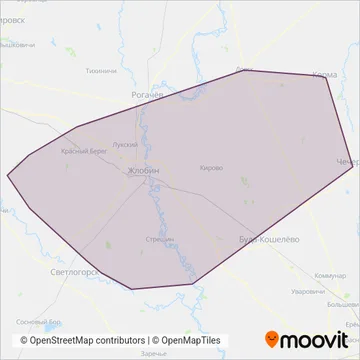 Жлобинавтотранс coverage area map