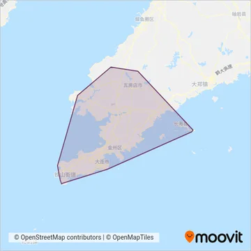 大连公交 coverage area map