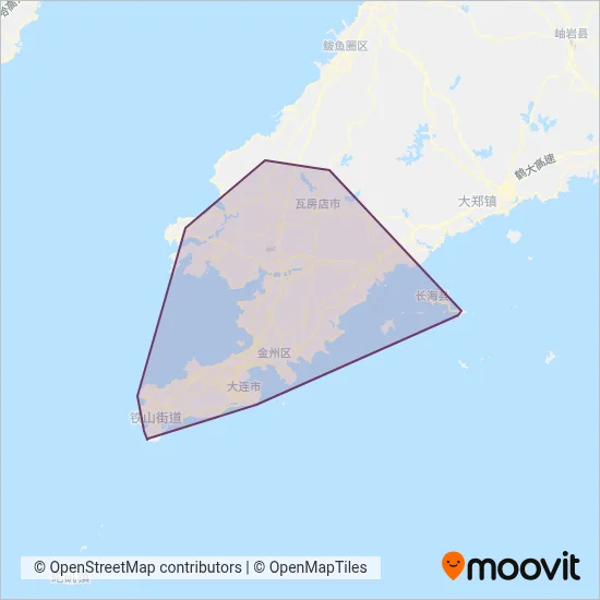 Dalian Public Transport coverage area map