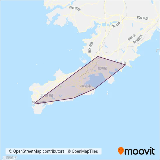 Dalian Metro coverage area map