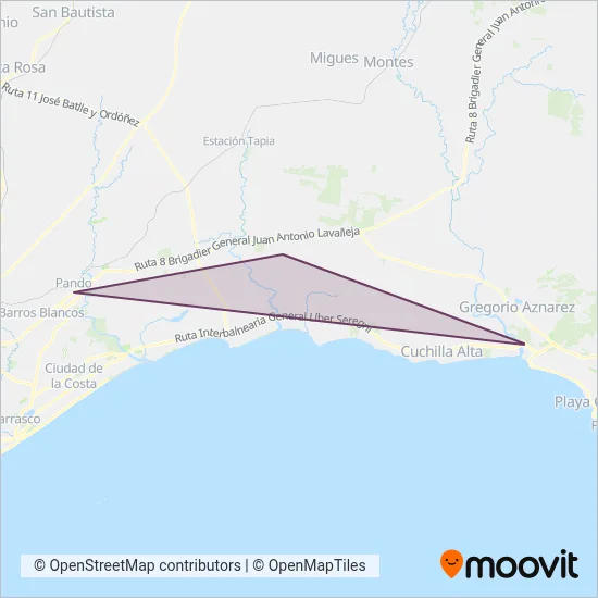 Cot coverage area map