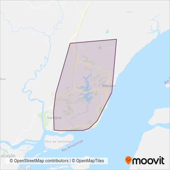 Mapa da área de cobertura da Sião Thur