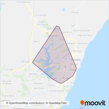 Mapa da área de cobertura da Capital Morena