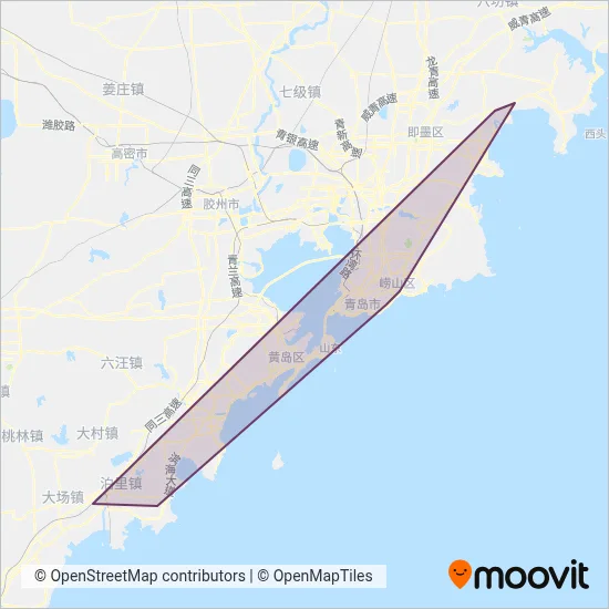 Qingdao Metro coverage area map