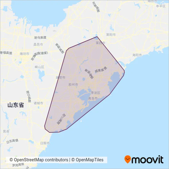 Qingdao Bus coverage area map