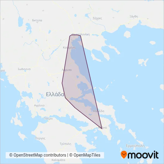 TRAINOSE coverage area map
