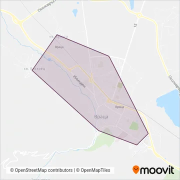 Тролейбусен транспорт Враца (Bus) coverage area map