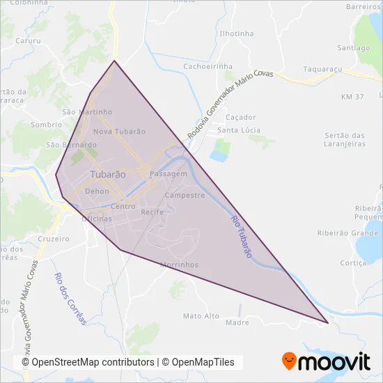 Consórcio Capivari-Transgeraldo coverage area map