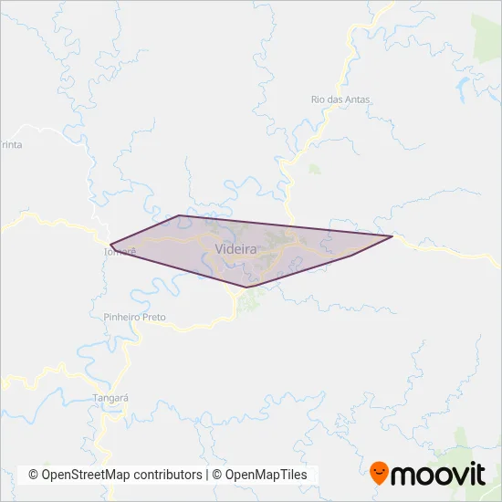 Santa Teresinha - Videira coverage area map