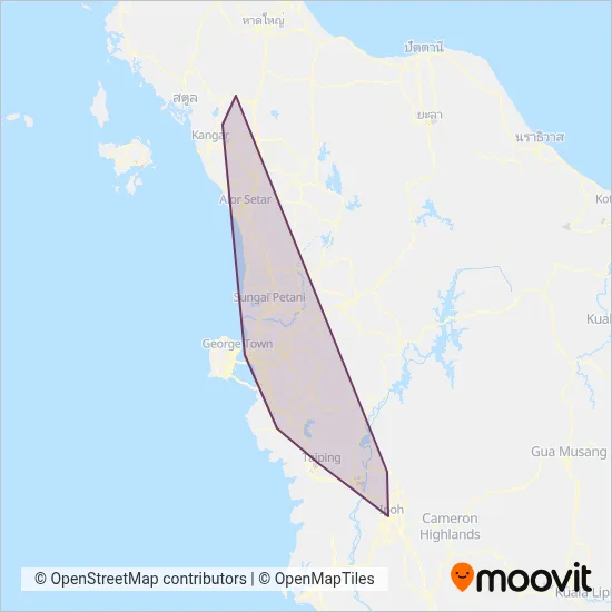 Keretapi Tanah Melayu coverage area map