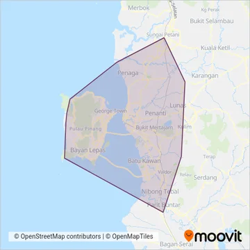 Rapid Penang coverage area map