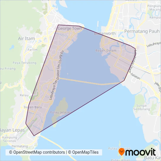 Penang CAT coverage area map