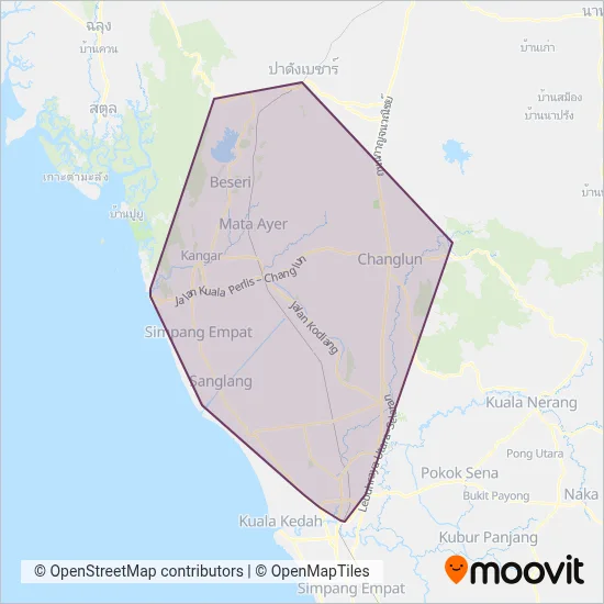 BAS.MY Kangar coverage area map