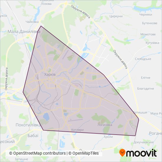 Приватні перевізники (Частные перевозчики) coverage area map