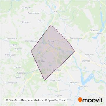 Схема покрытия компании Автобусный парк г.Гродно