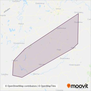 Схема покрытия компании Частные перевозчики