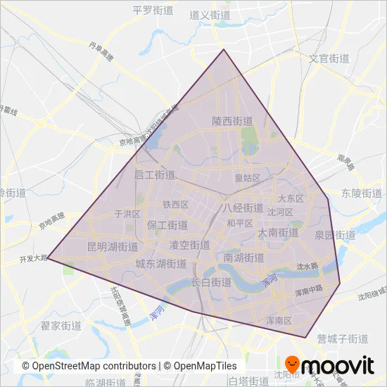 Shenyang Metro Group Co., Ltd. coverage area map