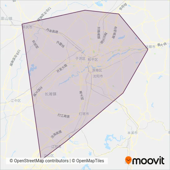 Shenyang Bus coverage area map