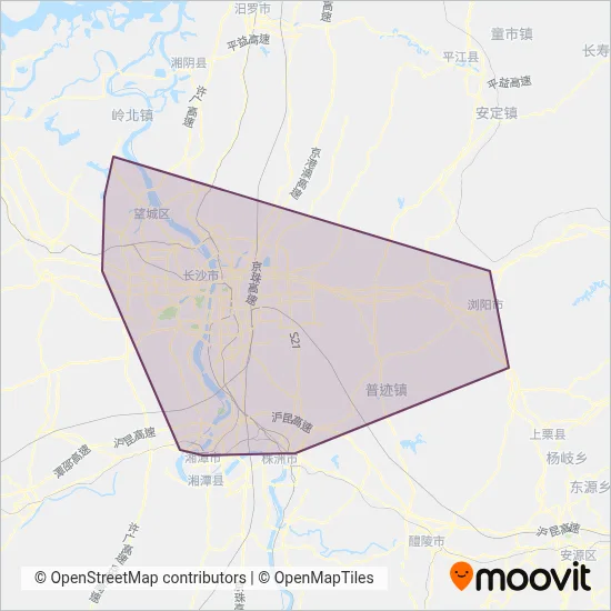 Changsha Bus Group coverage area map