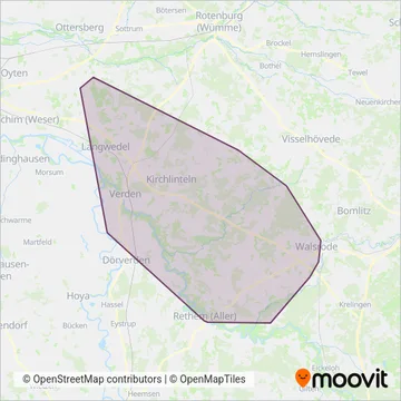 Схема покрытия компании AllerBus