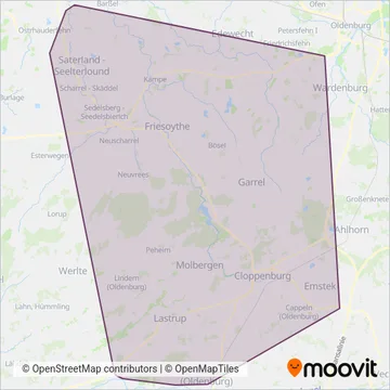 Схема покрытия компании SBV Janßen (Автобус)