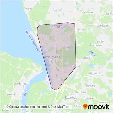 Схема покрытия компании BREMERHAVEN BUS (Автобус)