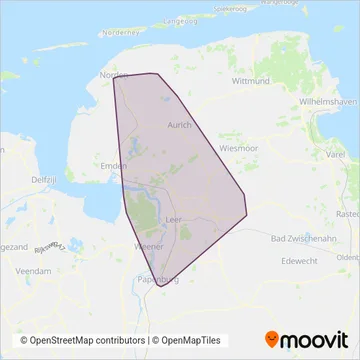 Схема покрытия компании Jacobs Reisedienst