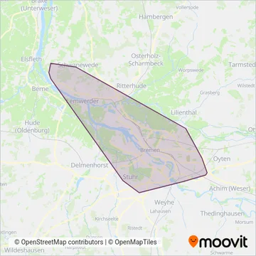 Схема покрытия компании BSAG (Автобус)