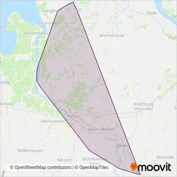 Схема покрытия компании Reisedienst von Rahden