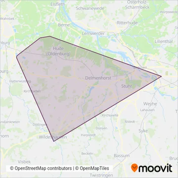 Схема покрытия компании Hutfilters Reisedienst
