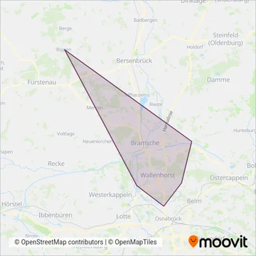Схема покрытия компании Reisebüro Beckermann