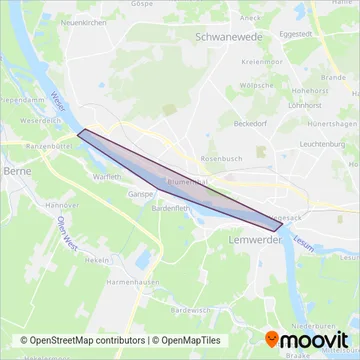 Схема покрытия компании Weserfähre Bremen