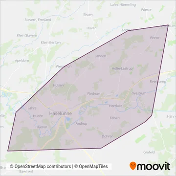 Схема покрытия компании Kalmer-Reisen