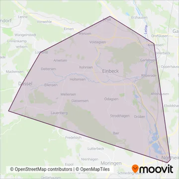 Схема покрытия компании Ilmebahn