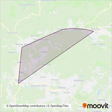 Železničná spoločnosť Slovensko, a.s. coverage area map