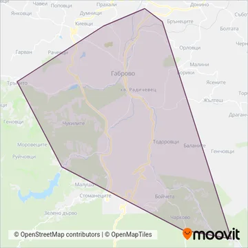 Общински пътнически транспорт coverage area map
