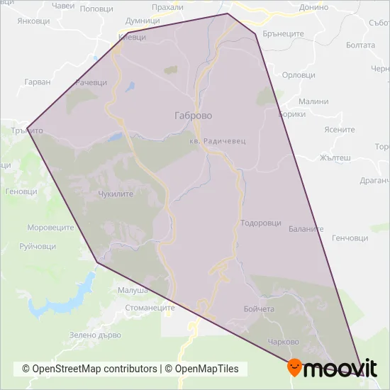 Municipal Passenger Transport coverage area map