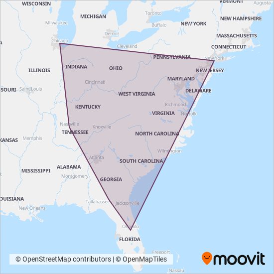 FlixBus-us coverage area map