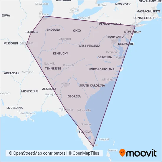 FlixBus-us coverage area map