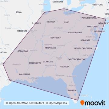 Greyhound-us coverage area map