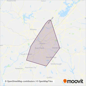 MARTA (Bus) coverage area map