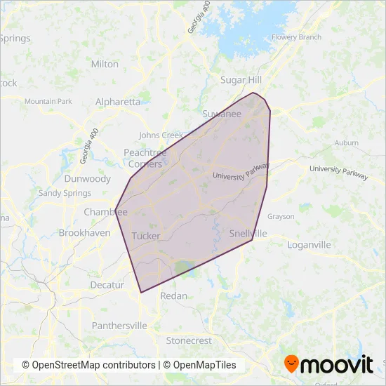 GC Transit coverage area map