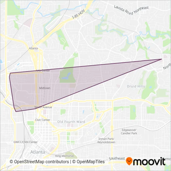 Stinger coverage area map